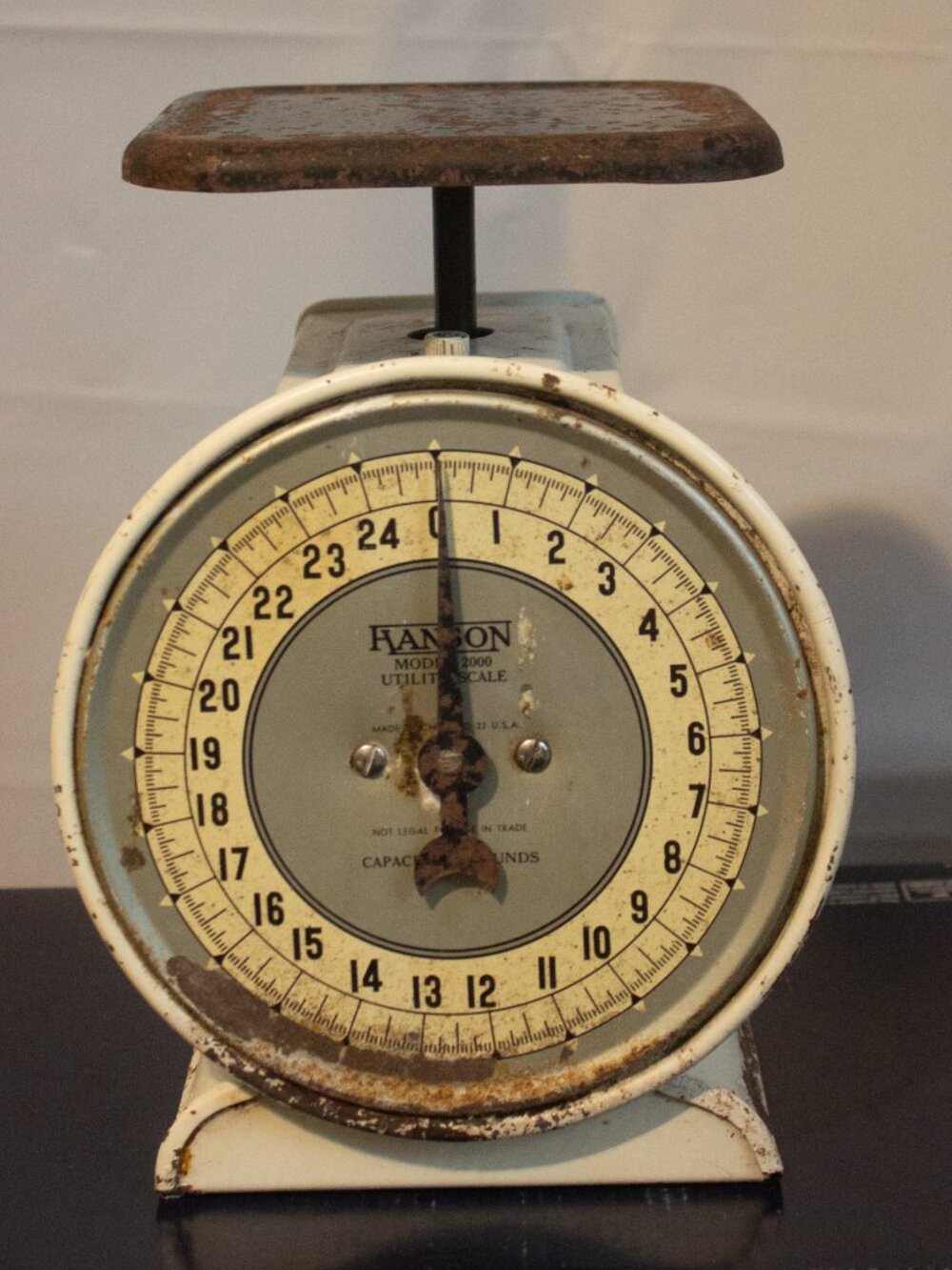 Vintage Hanson Model 2000 Utility Scale | 25 lb | Rustic Farmhouse Kitchen Decor